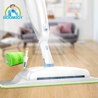 Boomjoy Innovative 3 in 1 Spray Flat Mop with Sweeper Easy Clean Dust Hair Spray Flat Mop
