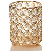gold wedding cylinder crystal flower vase decorative centerpieces