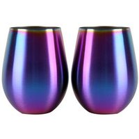 Rainbow Plated Stainless Steel Stemless Tumbler