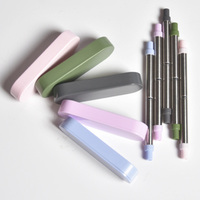 Collapsible Straw Stainless Steel with PP box Portable Straw Foldable Straw with Box and Brush