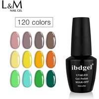 Ibdgel High Gloss Organic Gel Nail Polish Semi-permanent Nail Polish UV Gel 120 Colors 15 ML