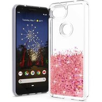 New design stars glitter liquid quicksand phone case for google pixel 3A TPU+PC glitter liquid back cover