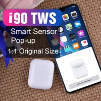 i90 tws 1:1 Original Bluetooths Earphone Smart Sensor Wireless Headphone Pop-up Stereo Earbuds Headset PK i20 I30 I60 I100 i200