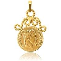 31829 xuping 24K empire napoleon III head gold coin pendant