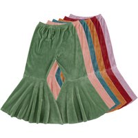 Velvet Ruffle Flare Trousers