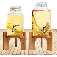 large size glass mason jar beverage juice dispenser with stainless steel tap 2.5L/4L/8L