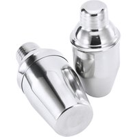 Silver Branded Stainless Steel Double Walled Recipe Novelty Bartrnder Mini Cocktail Shaker