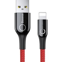Baseus Led Light 2.4A Fast Charging Intelligent Power-Off Usb Cable for iPhone