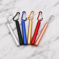 Reusable Collapsible Metal Straw, BPA Free Rainbow Telescopic Stainless Steel Straw