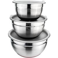 Non-Slip Stainless Steel Mixing Bowls Set with Airtight Lids