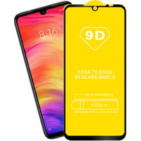 Wholesale Factory Custom Logo Antishock Full Cover Glue 9D Tempered Glass Phone Screen Protector For redmi Note 7 Pro
