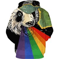 Nightfall Trees Panda Print 3D Hoodie