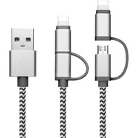 2 in 1 braided usb charging cable