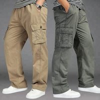 Cotton Casual Cargo Trousers Side Pockets