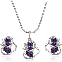 61894 Xuping wedding jewelry sets bridal rhodium gold jewelry set imitation jewellery, rhodium jewelry