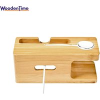 Wooden design Bamboo Wood Usb Charging Station With Smart Watch