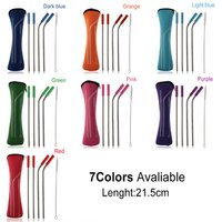 Reusable Metal Straw Colourful Silicone Tip