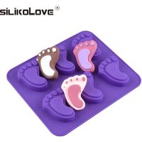 SILIKOLOVE Big foot funny shape 6 Cavity Chocolate Mold Silicone Mold For Baking Cake