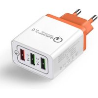 Quick Charging QC 3.0 Smart Charger 3 USB Port Mobile Phone Flash Adapter EU Plug US Plug Travel 18W Portable Wall Charger