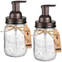 16 oz wholesale pump lid glass mason jar wholesale with Bronze soap dispenser
