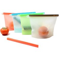 Reusable Silicone Food Storage Bags Freezer & Vegetables