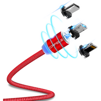 Cafele 3 in 1 100cm mobile phone charging cable cell phone magnetic usb charger cable
