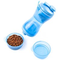 Convenient 2-in-One Plastic Portable Food & Water Cat Dog Pet Bottles Leakproof for Outdoor Travel Walking Hiking Easier Feed
