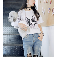 design pet clothing dog clothes in stock dog white matching dog and human clothes