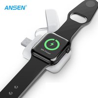 Portable wireless charger for Apple watch 1 2 3 4 with magnetic adsorption built-in 1000mAh battery for charger watch