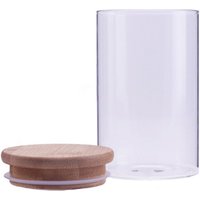 Heat Resistant Glass Storage Jar Wooden Cork Lid