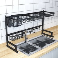 Stainless Steel Over Sink Multipurpose Dish Drying Rack