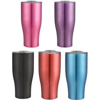 Stainless Thermos Travel Mug with Logo can be custom with Pink Blue Black Purple