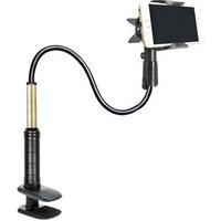 Goose Neck Black Aluminum Alloy Flexible Long Arm Cell Phone Desk Holder Clamp Lazy Bed Mount Bracket For Samsung S7