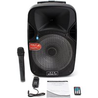 NEW 8" LED BLUETOOTH Portable KARAOKE PARTY DJ SPEAKER KTV SYSTEM with Microphone and Remote Controller