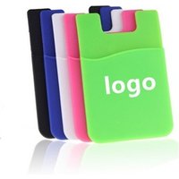 Cell Phone Credit Card Holder,Silicone ID Card Holder Sticker Pouch For Mobile Phone