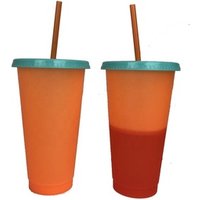 Magic Changing Cold Drink Tumbler Straw Lid