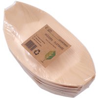 20 Biodegradable Wooden Boat Disposable Plates