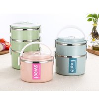 3 Layer Lear Proof Bento Thermos Kids Lunch Box Stainless Steel ,Insulated Thermal Food Container ,Kids Food Flask Set Vacuum