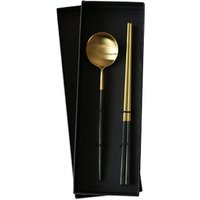 Titanium Gold Rose Gold Black 304 Stainless Steel Square Chopsticks Metal Chopsticks