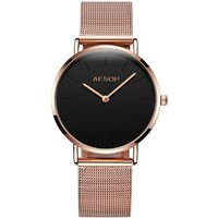 AESOP 1003 Brand Minimalist Watches Lady Quartz Ultra-thin Simple Dial Luxury Rose Gold Stainless Steel Women Bracelet Watch