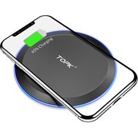 Free Shipping TOPK 10W Fast Charging LED Qi Wireless Mobile Phone Charger
