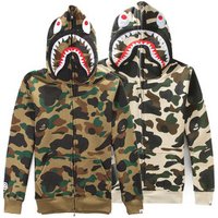Camo Shark Fleece Hoodie Full Face Zip