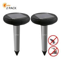 Solar Battery Powered Ultrasonic Snake Repeller LED Light