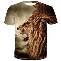 Lion Design 3D Print T Shirt