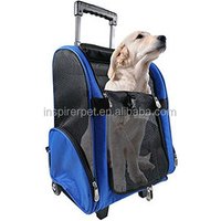 Pet Dog Cat-Wheel Luggage Backpack- Carrier Cute Cart Trolley Multi-Purpose Sliding Portable Bag walking pet carrier