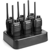 6PCS Retevis RT21 16CH VOX Scrambler Squelch Security Walkie Talkie UHF400-480MHz Two way Radio Six-Way Multi Unit Rapid Charger