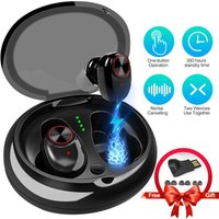 True tws headphone V5.0+EDR noise cancelling wireless earphone for xiaomi mi 8 redmi bluetooth headset with charging case