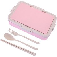 Natural 100% Biodegradable Wheat Straw School Lunch Box Healthy Bento Lunch Box For Kids With Cutlery
