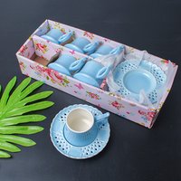 Espresso cup and saucer 6 set promotion coffee cup