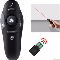 Custom logo print 2.4G Wireless USB RF Remote Control with Red Laser Pointers Pen for Turning PPT Powerpoint Presentation